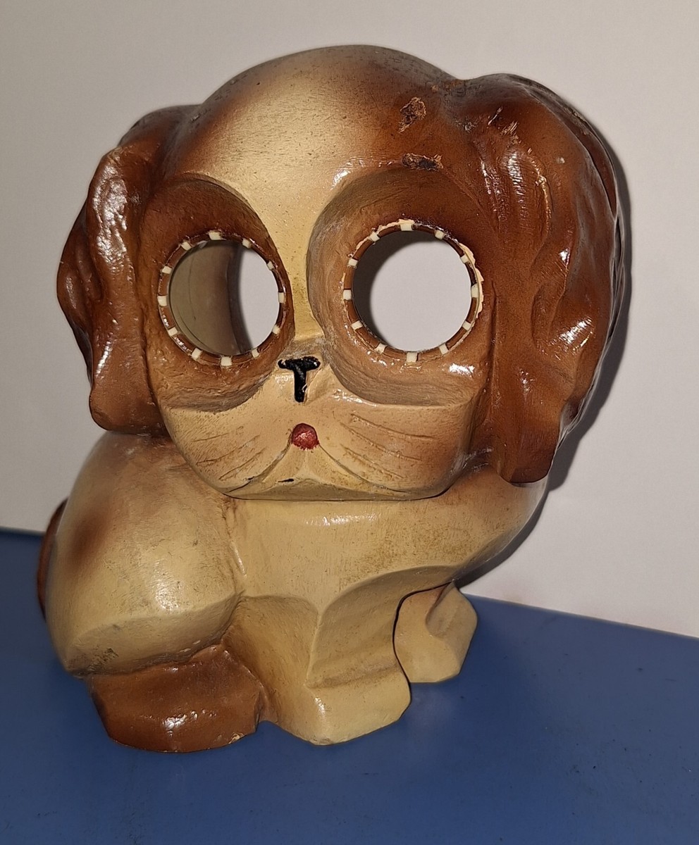 * vintage dogl ❀ きょとんとしたお顔が 可愛い ワンちゃん Vintage 1950's OSWALD Germany Rotating Rolling Eyes Terrier Dog