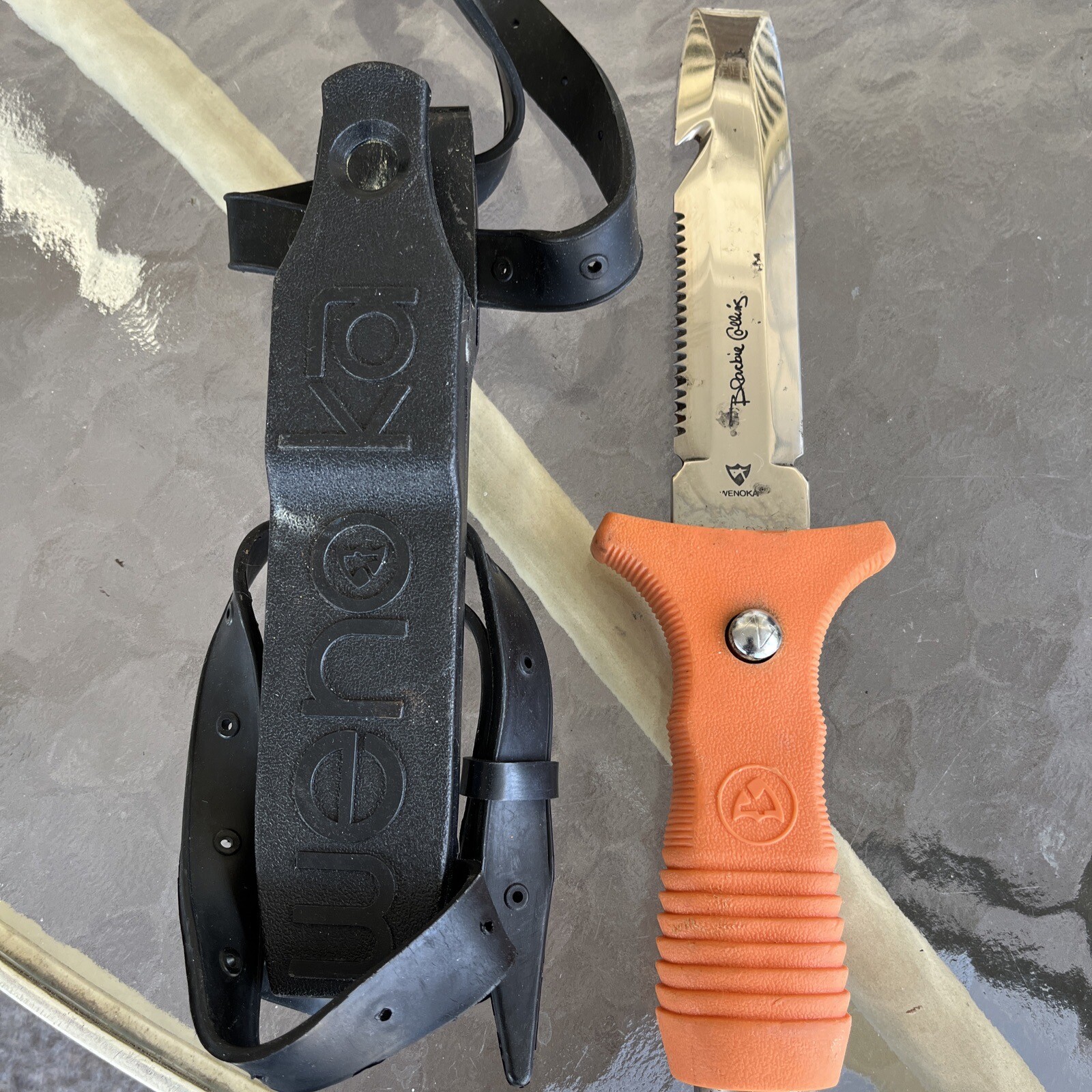 Wenoka Scuba Diving knife Blackie Collins 8541 Stainless 5.75" With Sheath eBay