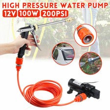 12v 100w Spray Gun 200psi High Pressure Electric Car Washer Hose Water Pump Kit