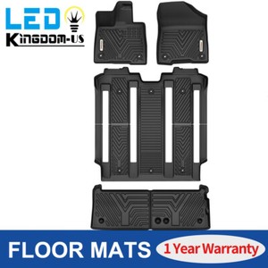 Tapis de plancher de voiture 3 Ligne pour 2021-2025 Toyota Sienna 7 Siège Linges de sol tout temps