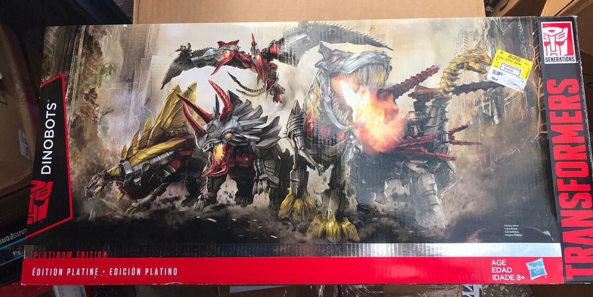 Transformers Age Extinction Platinum Dinobots G1 Color Gift Set