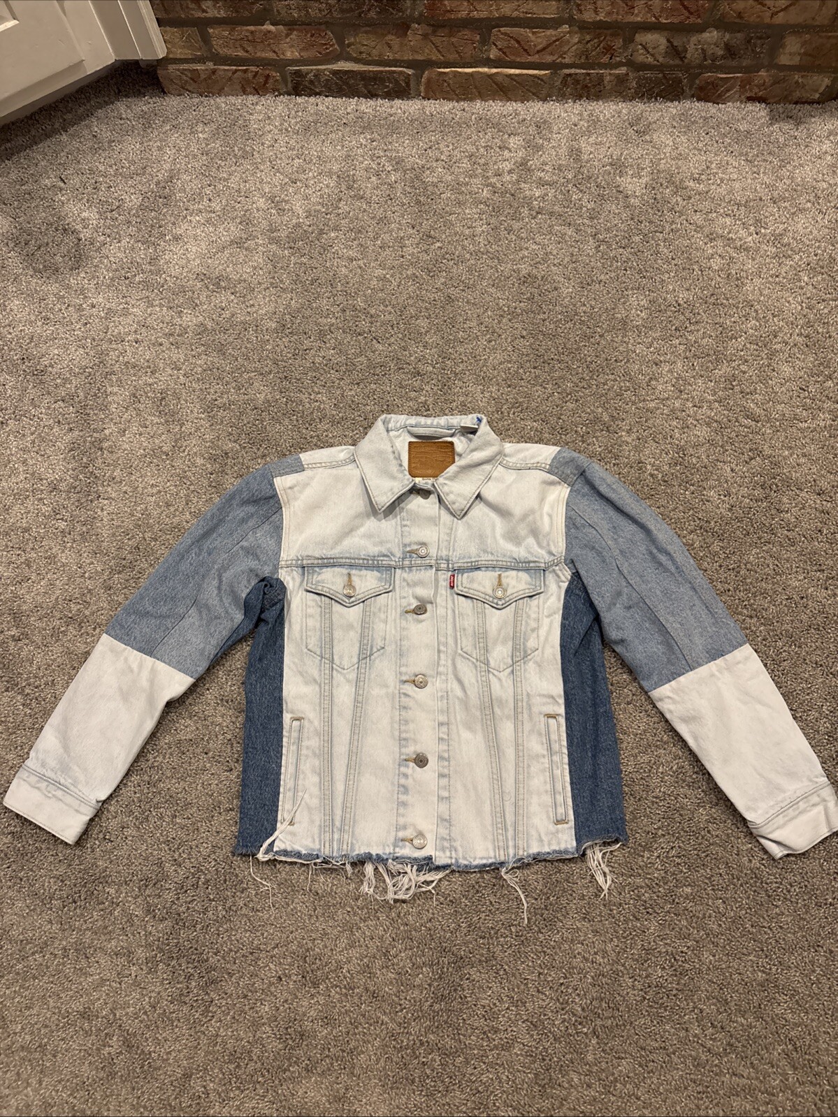 Levis Premium Big E Colorblock Patchwork Two Tone… - image 1