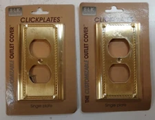 E.L.K. Lighting "Brass" Single Plate Outlet Cover #2500