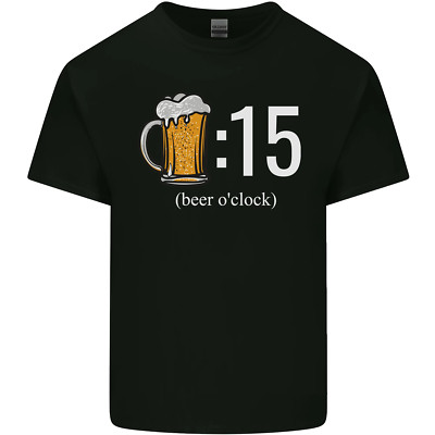 Beer O'Clock lustiges Alkohol Herren Baumwolle T-Shirt Tee Oberteil