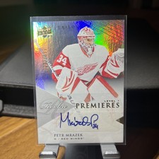 2013-14 UPPER DECK TRILOGY PREMIERES AUTO RC Petr Mrazek /699