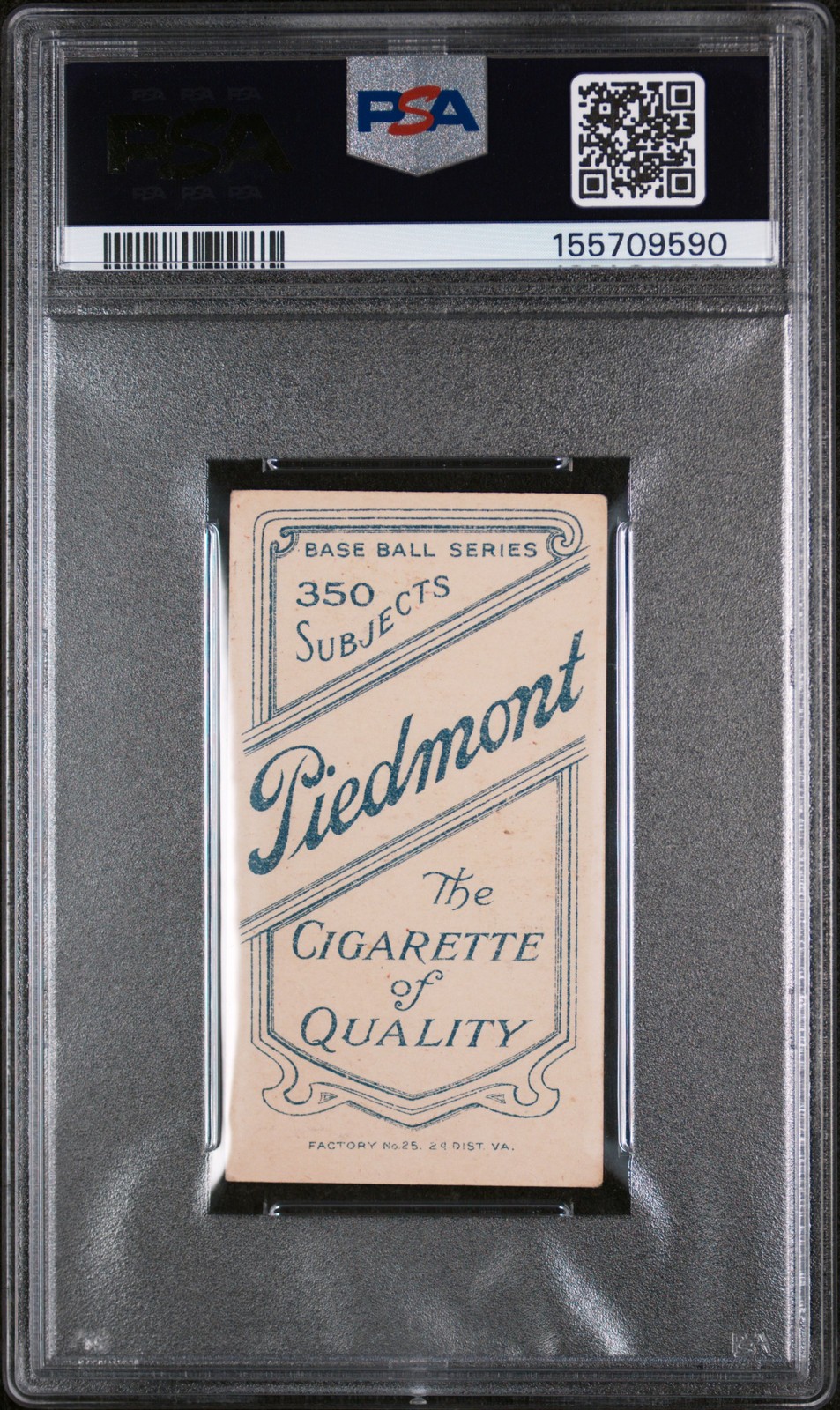 1909-11 T206 PIEDMONT 350 WITH BAT WID CONROY PSA 4 view 2