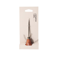 Calabash Leather Awl with Ergonomic Gourd Wooden Handle - 4.33" Scratch