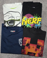 Bundle Of 4 Boys T-Shirts Size Medium - various brands, various graphic designs