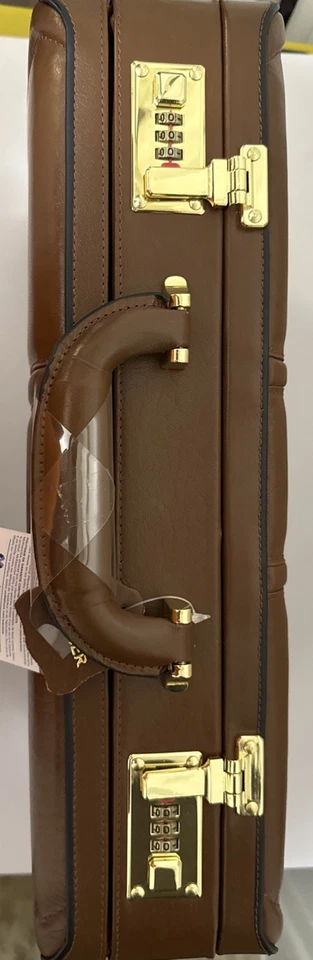 McKlein 80464 Coughlin 80464- Brown Leather Expandable Attache Case - Image 3 of 4