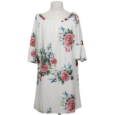 ONLY, Kleid, Größe: L, Weiß/Mehrfarbig, Elasthan/Polyester, Blumen, Damen #qA1