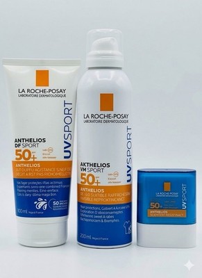 La Roche-Posay Anthelios UV Sport LSF 50+ Set - 200ml Spray, 100ml Gel & Stick