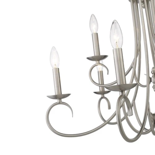 Golden Lighting 8606-CN9 Bronze Homestead 9-Light 28"W Taper Candle Chandelier - Picture 2 of 7
