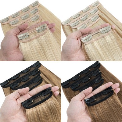 CLEARANCE Thick Remy Clip In Human Hair Extensions Double Drawn Full Head Weft
