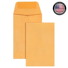 Coin Envelopes 2-1/4 x 3-1/2 Brown Kraft 28 lb 5 Per Box Quality Park