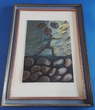 Bruno Ceccobelli. Opera Unica Tecnica mista su cartone rigido. Prezzo Saldo !