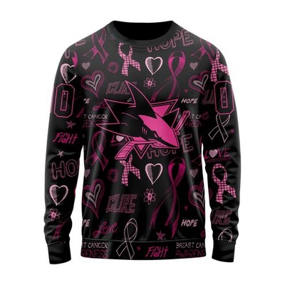 Personalized San Jose Sharks Sweater Special Pink Breast Cancer Awareness