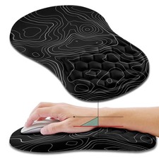 Ergonomic Mouse Pad Wrist Support, Wrist Rest Mousepad for Carpal Tunnel Pain...