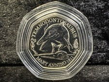 Great Britain, 2021 50p Coin (Temnodontosaurus), Unc in Capsule