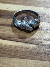 Vintage Dome Swirl Band Ring 925 Size 8.5