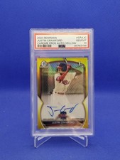 Justin Crawford 2023 Bowman Chrome Prospects Auto Yellow Refractor /75 PSA 10 B