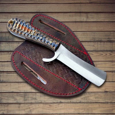 cowboy bull cutter knife Lot of 25 PCS HANDMADE steel fixed blade with cross EDC