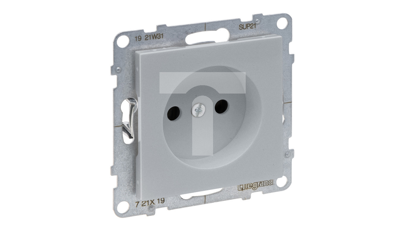 SUNO Single socket 2P aluminum 16A 250V screw terminals with shutter 721319