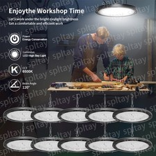 10Pcs 500W UFO Led High Bay Light Commercial Industrial Warehouse Gym Shop Light