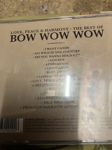 Bow Wow Love, Peace and Harmony: The Best of CD Punk- New Wave - Picture 2 of 2