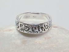 Size K 1/2 Sterling Silver 925 Poesy Ring Love Band French VOUS ET NUL AUTRE