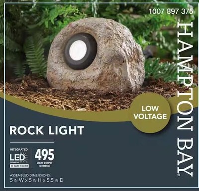 Hampton Bay 60-Watt Equivalent Low Voltage LED Specialty Outdoor Rock Spot Light