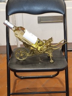 RARE Porte bouteille en bronze décor Personnage et Lion Empire ? XIXéme