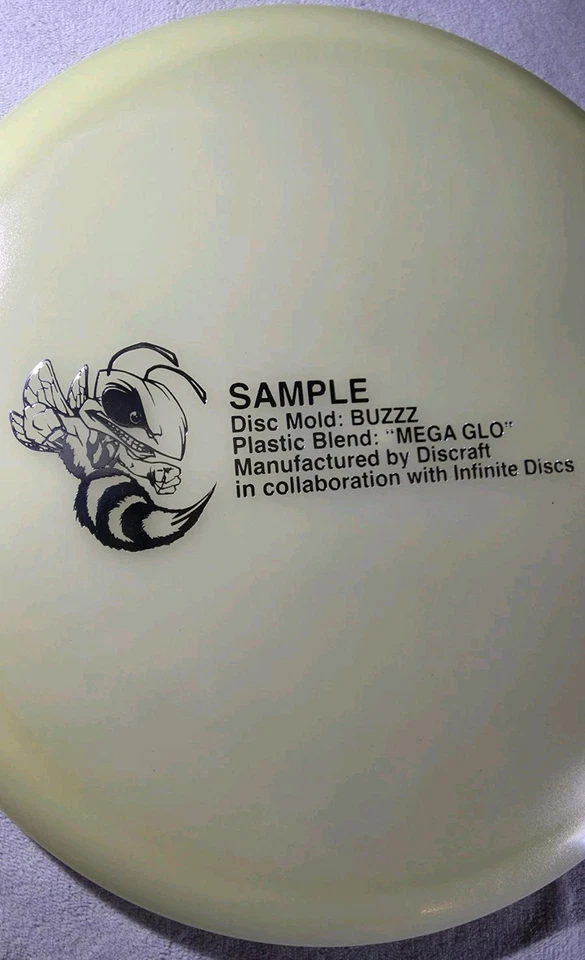 NEW MEGA GLO BUZZZ SAMPLE RUN by Discraft & Infinite Discs Limited Rare Run 177g - Image 3 of 4