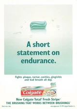 Postcard Colgate Total Fresh Stripe Toothpaste Teeth Dentist Health Cavities AD 