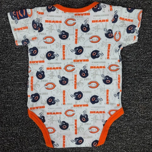 Chicago Bears Einteiler Baby Jungen 3/6 Monate weiß geometrisch Unisex NFL Football - Bild 3 von 5