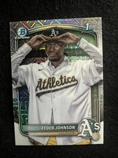 2025 Bowman Chrome Prospects Ayden Johnson  Mojo Refractor RC #BCP-197 A’s