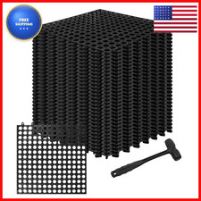 Gretjob Lot de 24 carreaux de sol de garage 12 x 12 pouces carreaux de drainage à emboîtement
