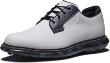 FootJoy Men's Traditions Blucher Golf Shoe White/Navy Camo
