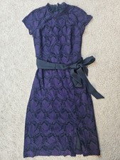Ladies Phase Eight Henrietta Lace Dress Deadly Nightshade Purple Size 10 VGC