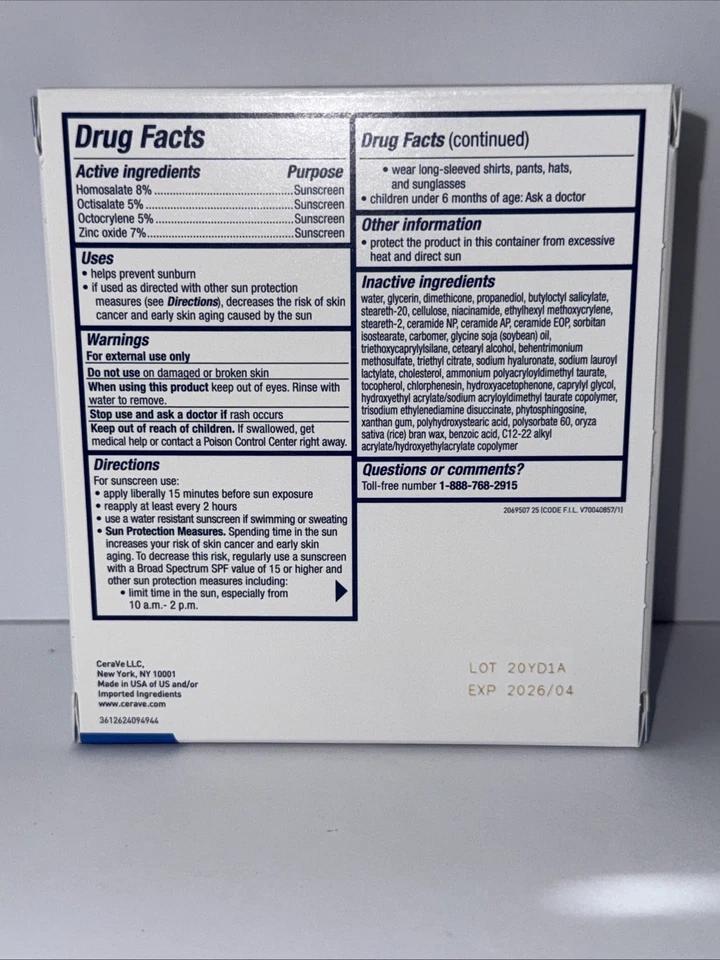 CeraVe AM Sunscreen 50 SPF For Normal To Dry Skin Lightweight 15 X 0.17 2.55floz - Image 3 of 3