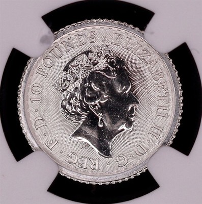 2022 £10 Great Britain NGC MS69 1/10 oz .9995 Platinum Britannia