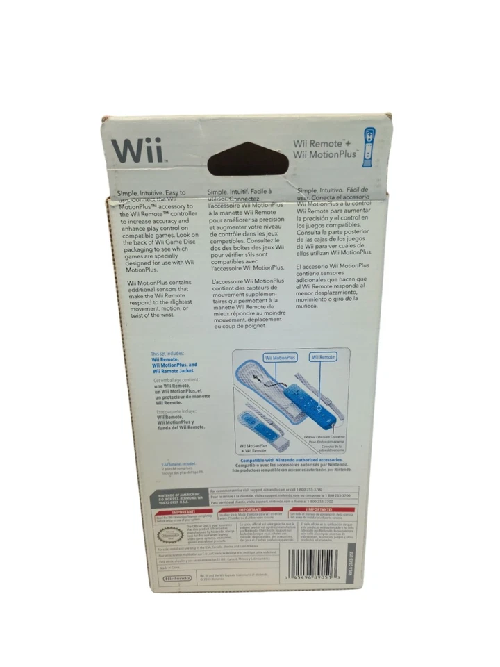 Brand New Nintendo Wii remote + Motion Plus NINTENDO Blue Christmas gift - Image 3 of 4
