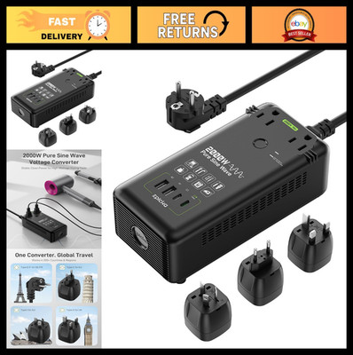 EPICKA 2000W Voltage Converter 220V to 110V Power Transformer USB-C Adapter