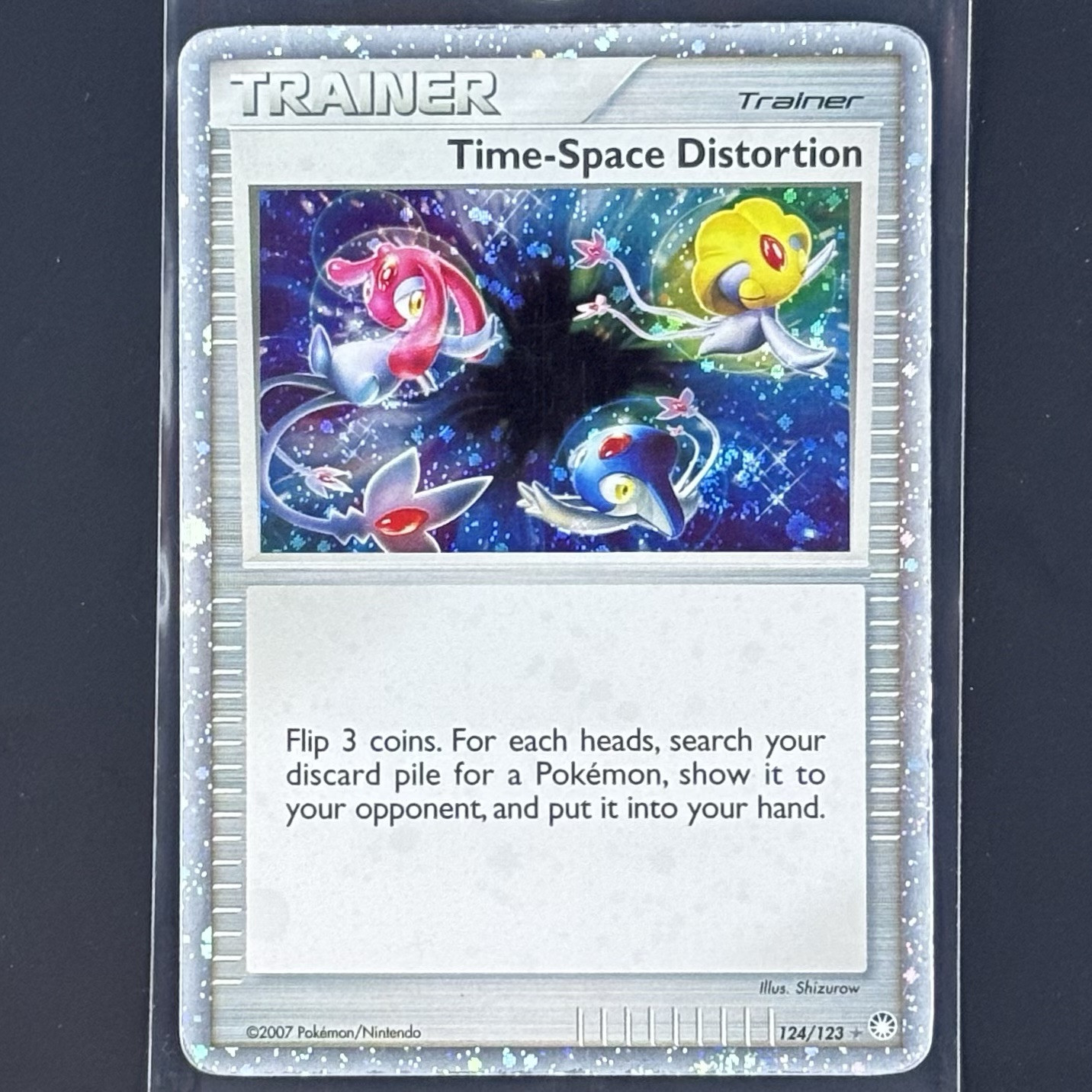 Time-Space Distortion 124/123 Mysterious Treasures Pokemon Card Swirl 2007 Dents