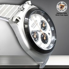 Citizen Tsuno Chrono AN3660-81A etichetta discografica argento in scatola usa...