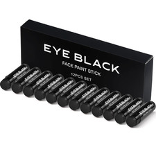 12 PACK EYE BLACK STICK, Anti-Glare Eyeblack for Baseball Football Softball