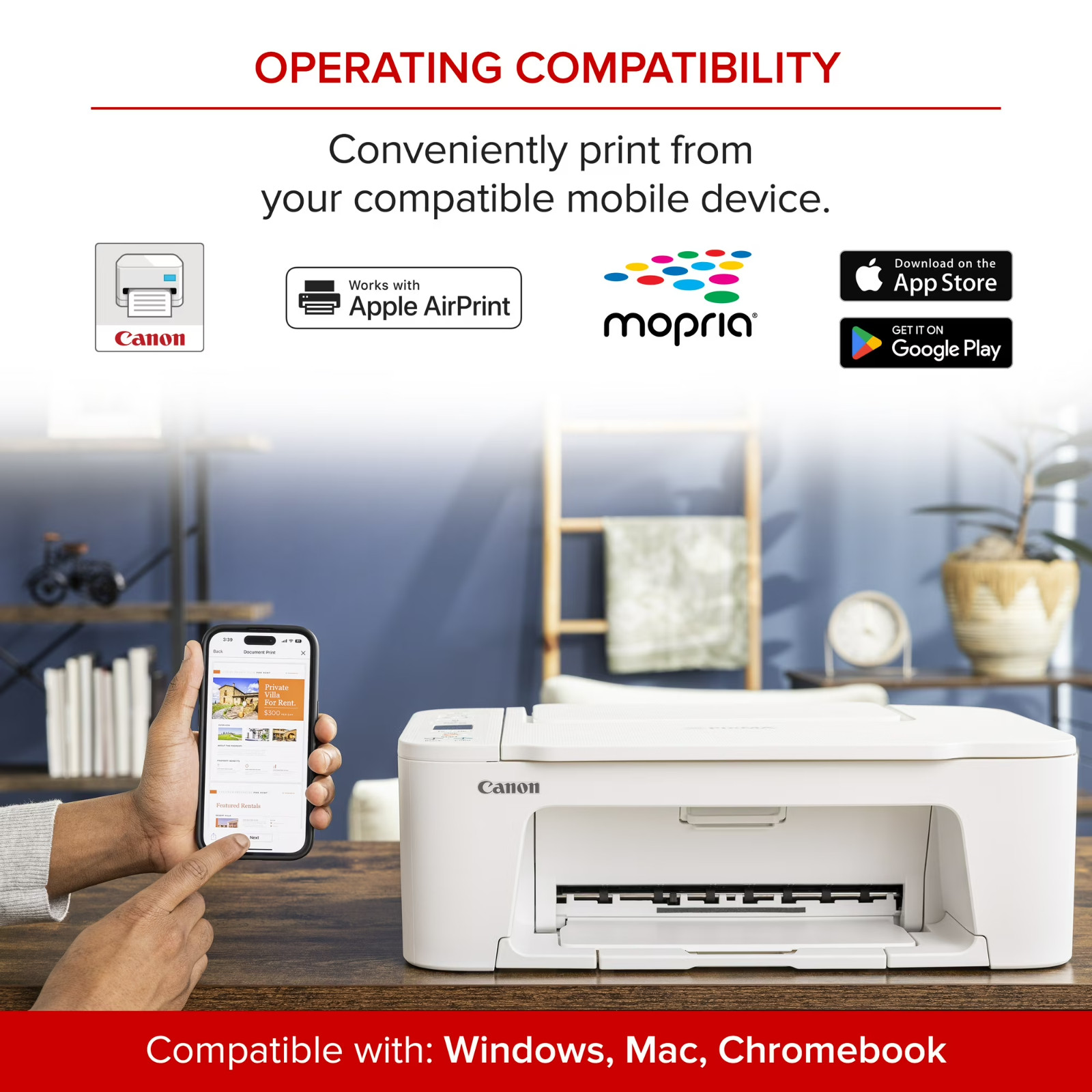 Canon PIXMA TS3722 Wireless All-In-One Inkjet Printer for Home Office alternate view 5