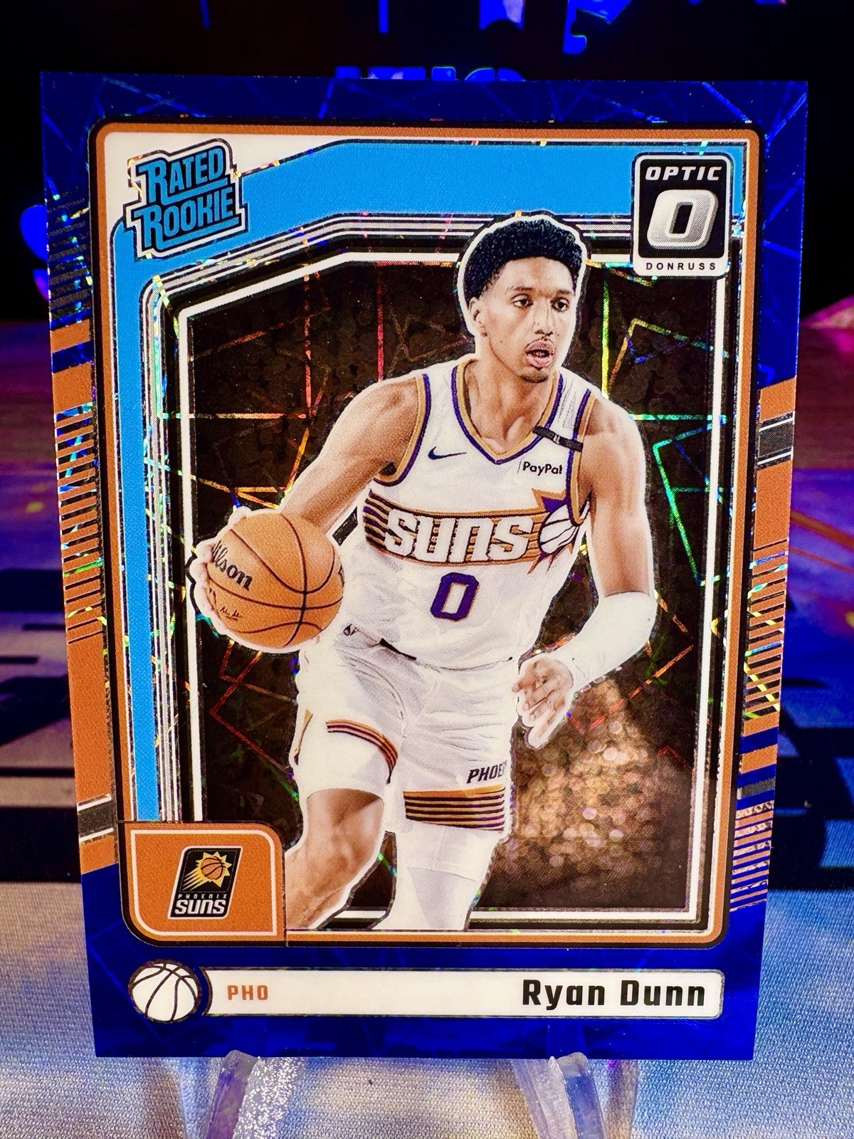 2024-25 Ryan Dunn Panini Donruss Optic Blue Velocity Prizm Rated Rookie #279