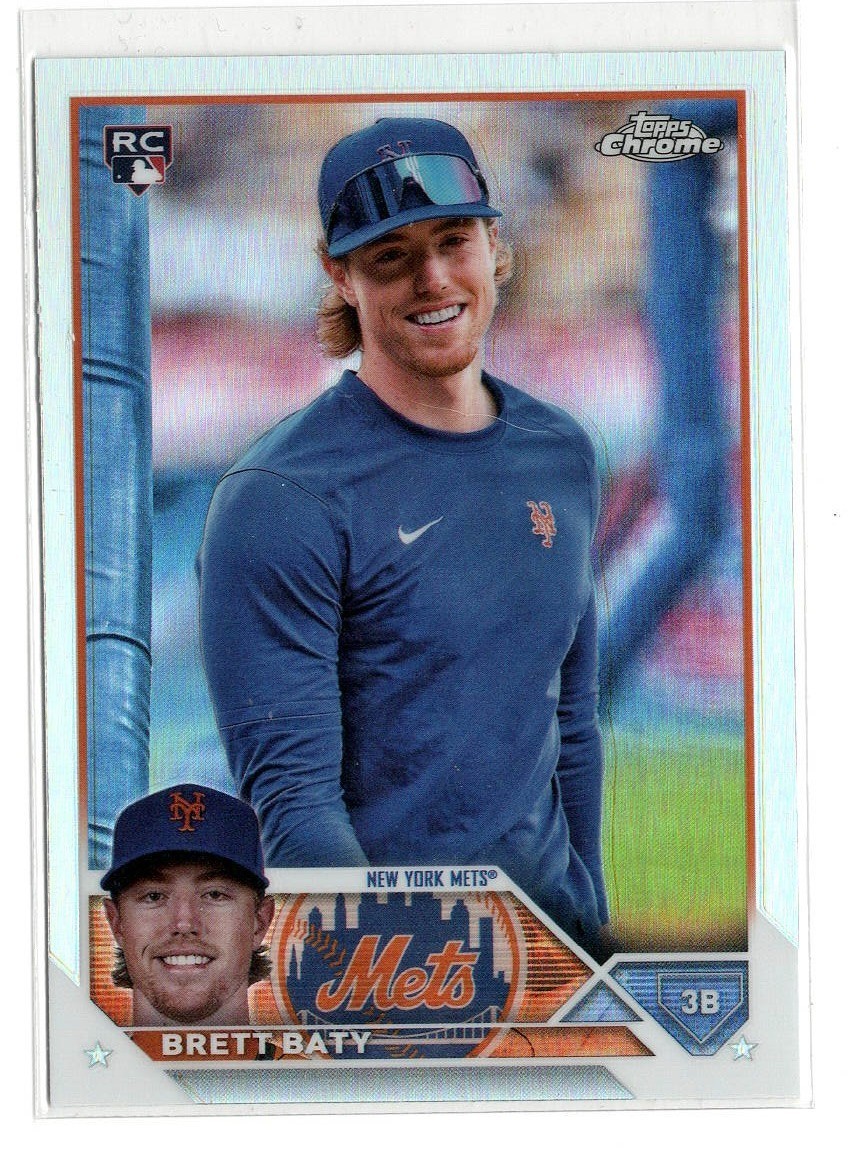 2023 Topps Chrome Update Brett Baty #USC10 RC SP Image Variation | New York Mets