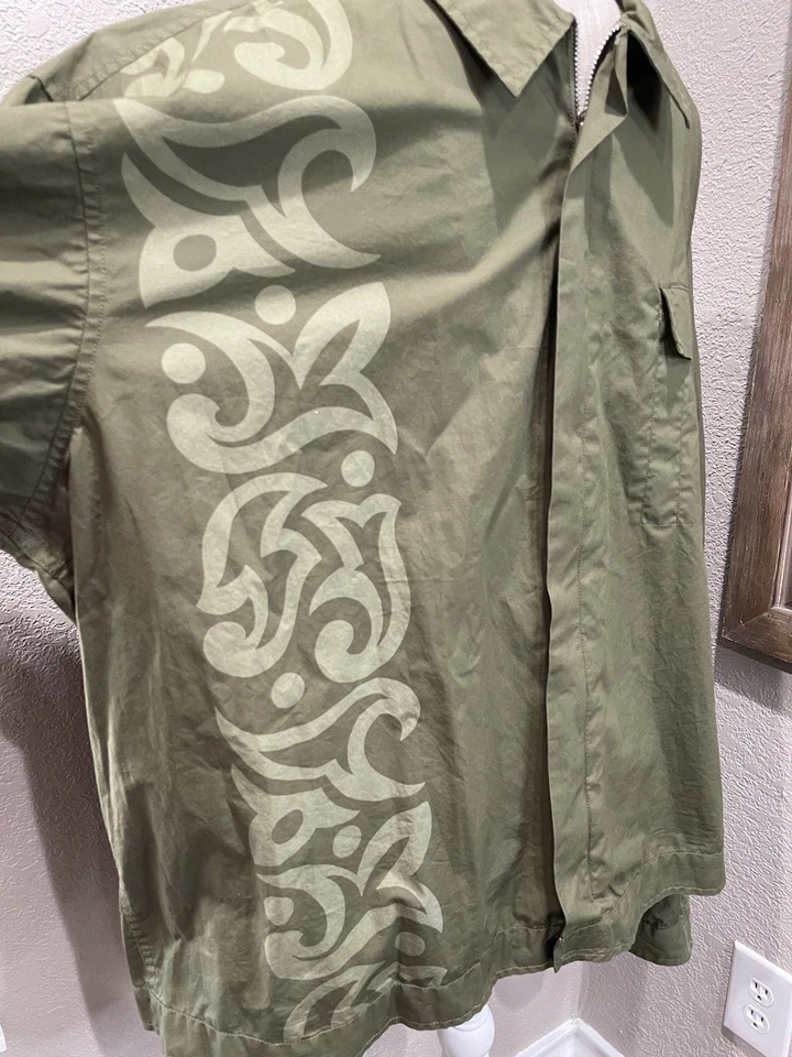 Chaqueta Camisa Polo Deportiva Ralph Lauren De Colección Para Hombre Verde Cremallera Completa Talla XXL Foto 4 de 4