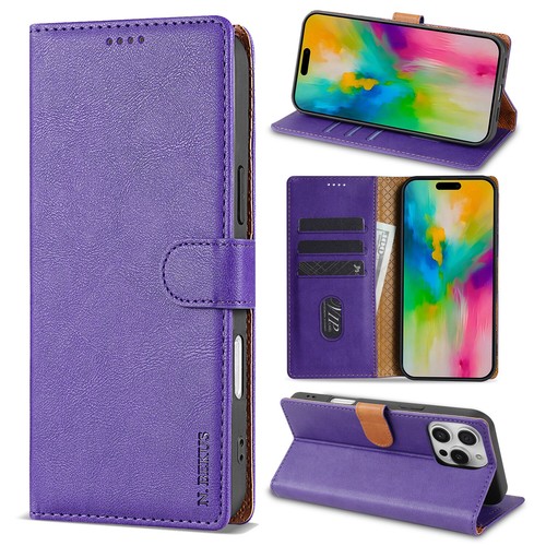 For iPhone 16 15 14 13 12 Pro Max Magnetic Leather Wallet Card Flip Case Cover - Picture 45 of 64